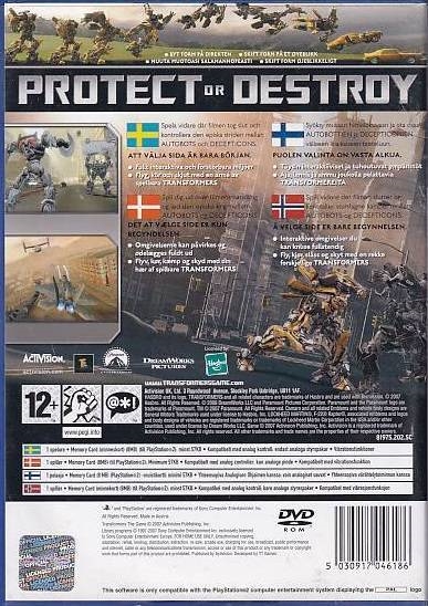 Transformers The Game - PS2 (Genbrug)